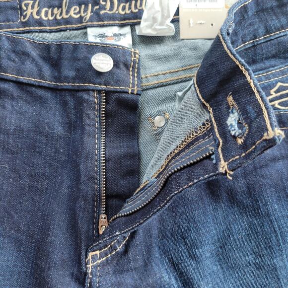 Harley Davidson Embellished Stretch Bootcut Jeans Size 8R - Picture 8 of 11